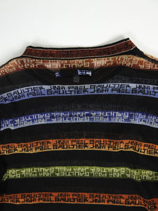 Jean Paul Gaultier 90s Mesh Stripe Long Sleeve XL