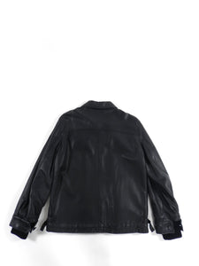 Lanvin Black Aviator Leather Jacket - L