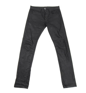 Alexander McQueen Waxed Denim Black Pants - 31