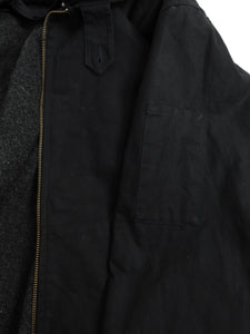 Margaret Howell MHL Waxed Jacket with Removable Wool Liner and Fleece Collar Black Small