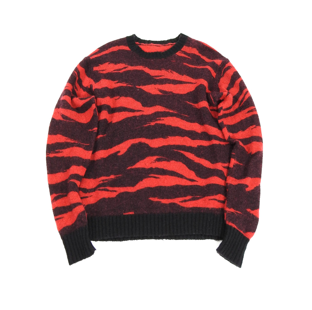 Maharishi Red Tiger Camo Wool Knit Sweater