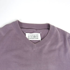 Margiela Elbow Patch V-Neck Sweater Purple Small/Medium