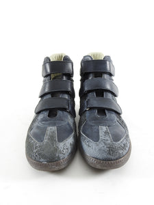 Maison Margiela Dark Grey High Top Vel cro Gat Sneakers - 42