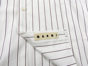 Marni Brown and White Pinstripe Shirt - L
