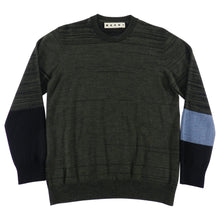 Load image into Gallery viewer, Marni Dark Green Knit Colour Block Pullover Sweater - S
