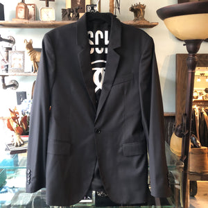 Moschino Couture Black Logo Interior Blazer - 38 