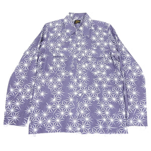 Needles Purple Star Button Up Long Sleeve Shirt - M