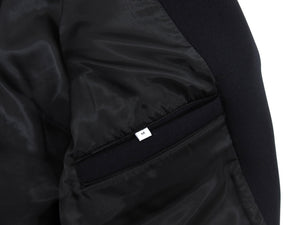 Ovadia & Sons Black Neoprene Moto Jacket - M