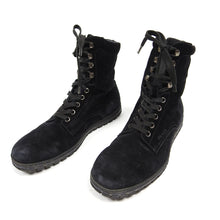 Load image into Gallery viewer, Prada Suede Lace Up Boots Black UK8.5
