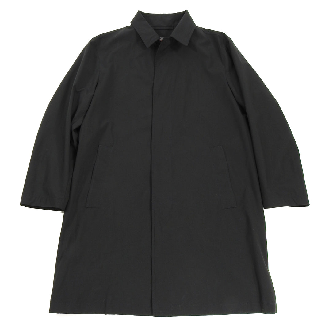 Prada Long Lightweight Black Shell Mac Coat