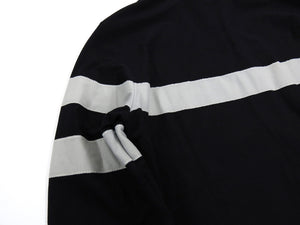 Prada Sport Black and Grey Banded Zip Up Long Sleeve Top - L