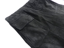 Load image into Gallery viewer, Rick Owens Black Suede Cargo Cropped Trouser - XS
