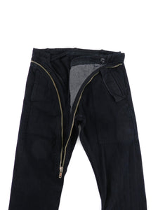 Rick Owens DRKSHDW Asymmetric Zip Black Trousers - XS
