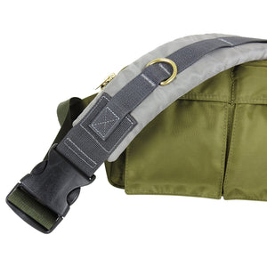 Sacai Army Green Nylon Cross-Body Belt Bag.