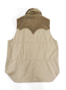 Sacai Spring 2018 Creme Twill and Corduroy Snap Vest - S