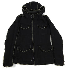 Load image into Gallery viewer, Shellac Raw Edge Pinstripe Parka Jacket - M 
