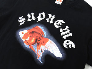 Supreme x Sasquatchfabrix Collab Black Goldfish Logo Printed T Shirt - S