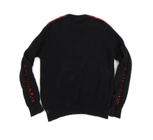 Load image into Gallery viewer, Supreme Black and Red Logo Stripe Pullover Sweater - M
