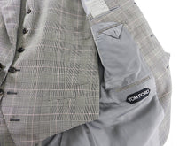 Load image into Gallery viewer, Tom Ford 3 Piece Grey White and Black Check Suit - 42
