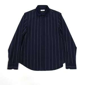Tomorrowland Navy Collared Pinstripe Shirt - M