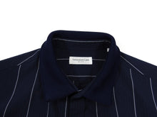 Load image into Gallery viewer, Tomorrowland Navy Collared Pinstripe Shirt - M
