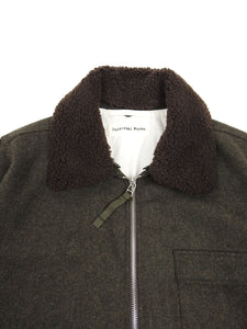 Universal Works Wool Zip Jacket Green Medium