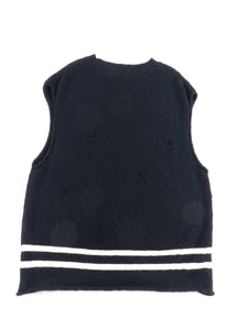 Undercover Spring 2018 Black Oversized Distressed Sweater Vest - L