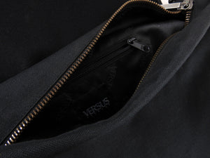 Versus by Gianni Versace Black Canvas Messenger Bag