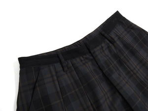Vivienne Westwood Navy Grey and Brown Plaid Cropped Trousers - 32