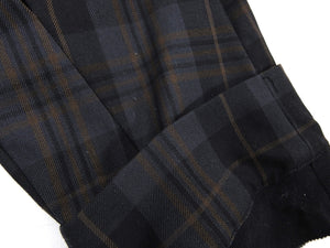 Vivienne Westwood Navy Grey and Brown Plaid Cropped Trousers - 32