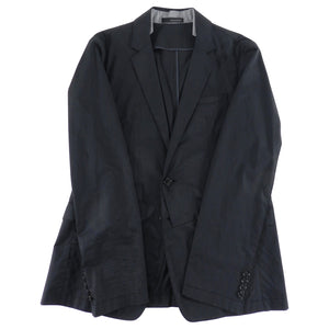 Wooyoungmi Black Blazer with Grey Shirt Collar Inset - 40