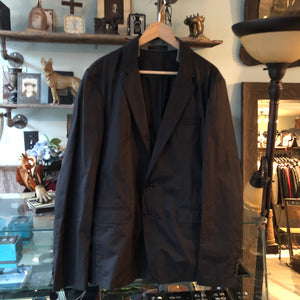 Wooyoungmi Black Blazer with Grey Shirt Collar Inset - 40