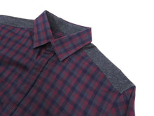 Load image into Gallery viewer, Z Zegna Burgundy and Grey Button Down Shirt - M
