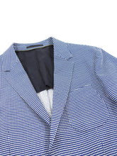 Load image into Gallery viewer, Z Zegna Blue and White Knit Check Wool Blend Blazer - 38
