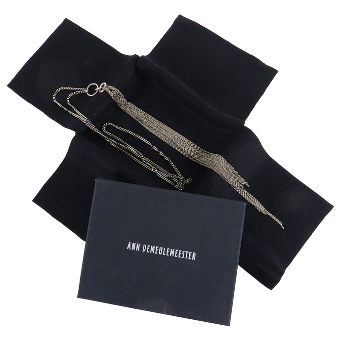 Ann Demeulemeester Sterling Long Chain Fringe Tassel Necklace