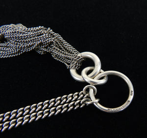 Ann Demeulemeester Sterling Long Chain Fringe Tassel Necklace