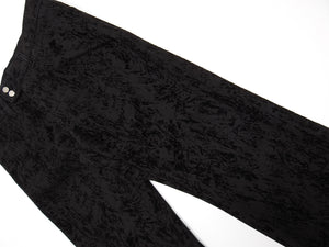 Ann Demuelemeester Black Textured Velvet Trousers Size XS