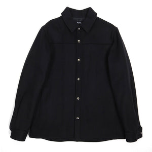 A.P.C. Black Quilted Wool Jacket Medium