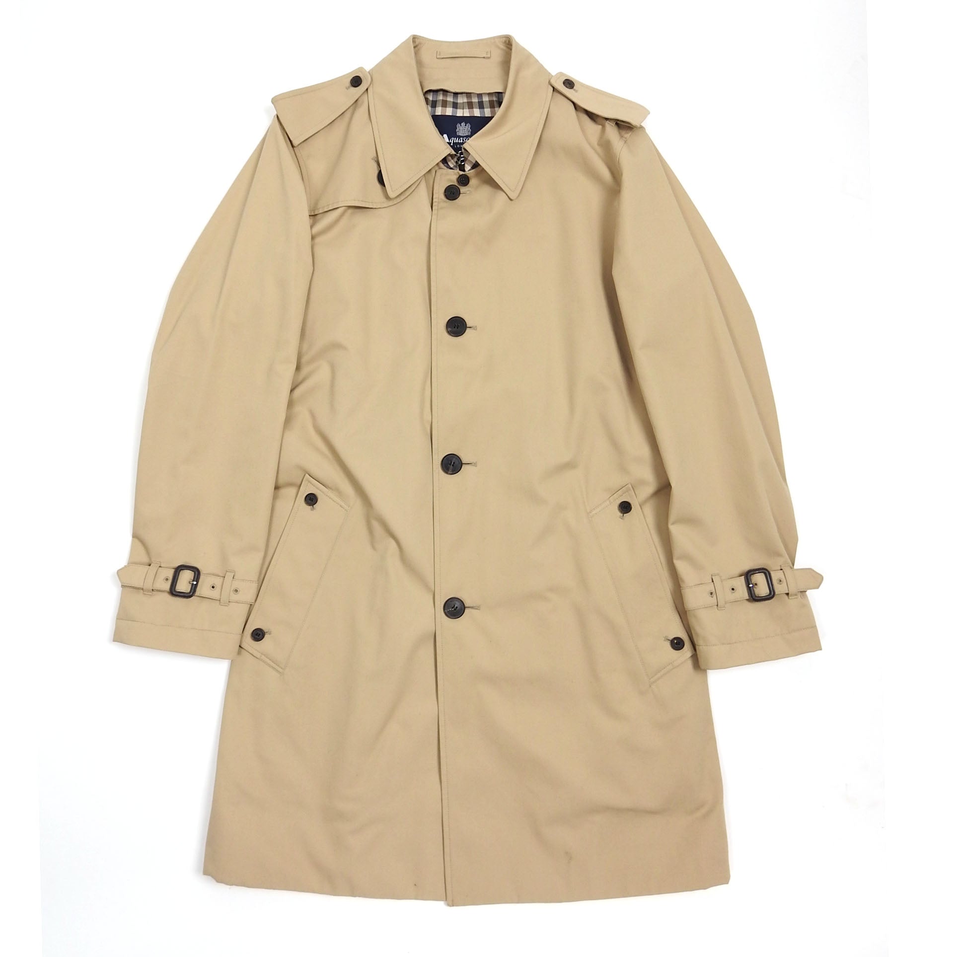 Aquascutum Beige Trench Coat Size 42