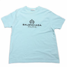 Load image into Gallery viewer, Balenciaga Turquoise Logo T-Shirt Small

