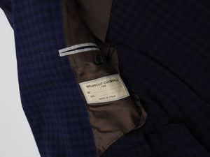 Brunello Cucinelli Wool Check Suit Size 50