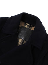 Load image into Gallery viewer, Burberry Navy Wool Peacoat Large
