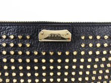 Load image into Gallery viewer, Burberry Prorsum Black Leather Studded Clutch Portfolio Bag
