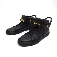 Load image into Gallery viewer, Buscemi Black High Top Sneakers Fit US 12
