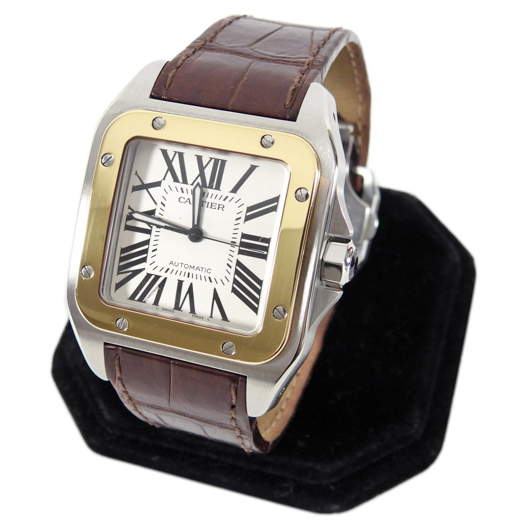 Cartier Santos 100 Automatic 38mm Exotic Band Wrist Watch