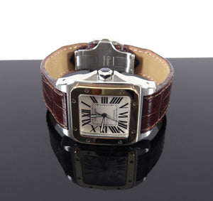 Cartier Santos 100 Automatic 38mm Exotic Band Wrist Watch