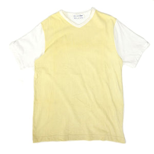 CDG Shirt Striped Tee Yellow Large