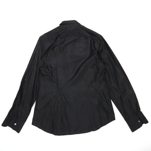 Costume National Black Silk Ruffle Shirt Size 50