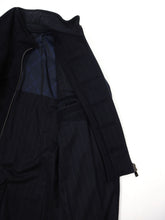 Load image into Gallery viewer, Corneliani Navy Virgin Wool Pin Striped Overcoat Size 52 R
