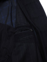 Load image into Gallery viewer, Corneliani Navy Virgin Wool Pin Striped Overcoat Size 52 R
